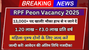 RPF Peon Vacancy 2025